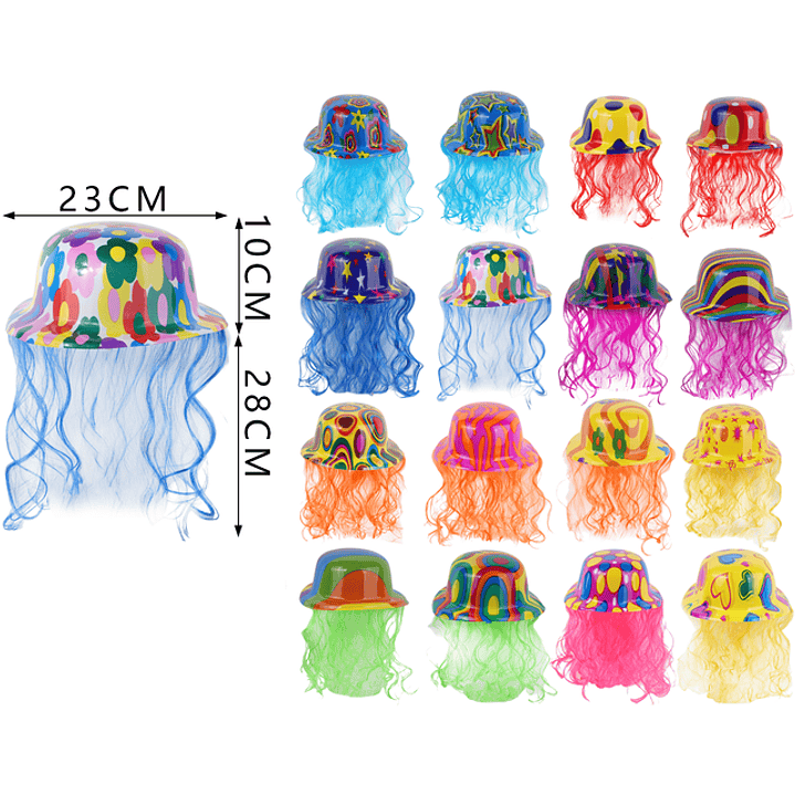 Gorro de fiesta con peluca 23*10*28cm 1