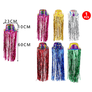 Gorro de fiesta con flecos 23*10*60cm