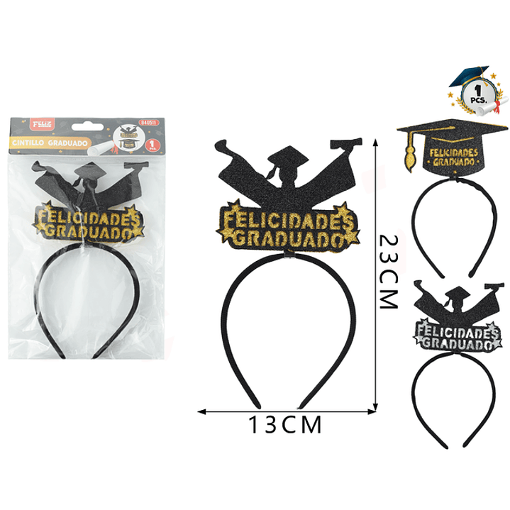 Cintillo felicidades graduado 1