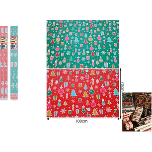 Papel de regalo navidad 70*100cm 2pcs
