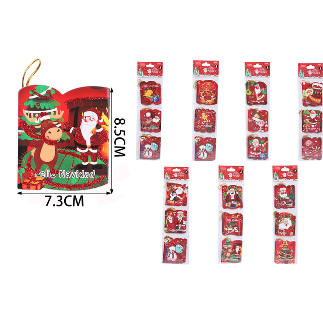 Tarjetas de regalo navidad 9pcs 1