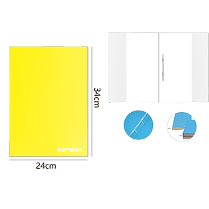 Carpeta de carton+pvc forro amarillo 24*34cm