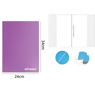 Carpeta de carton+pvc forro morado 24*34cm