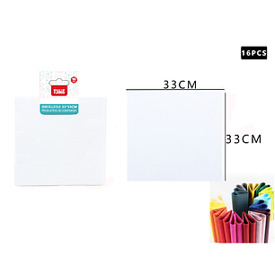 Servilletas blanco 33*33cm 16pcs