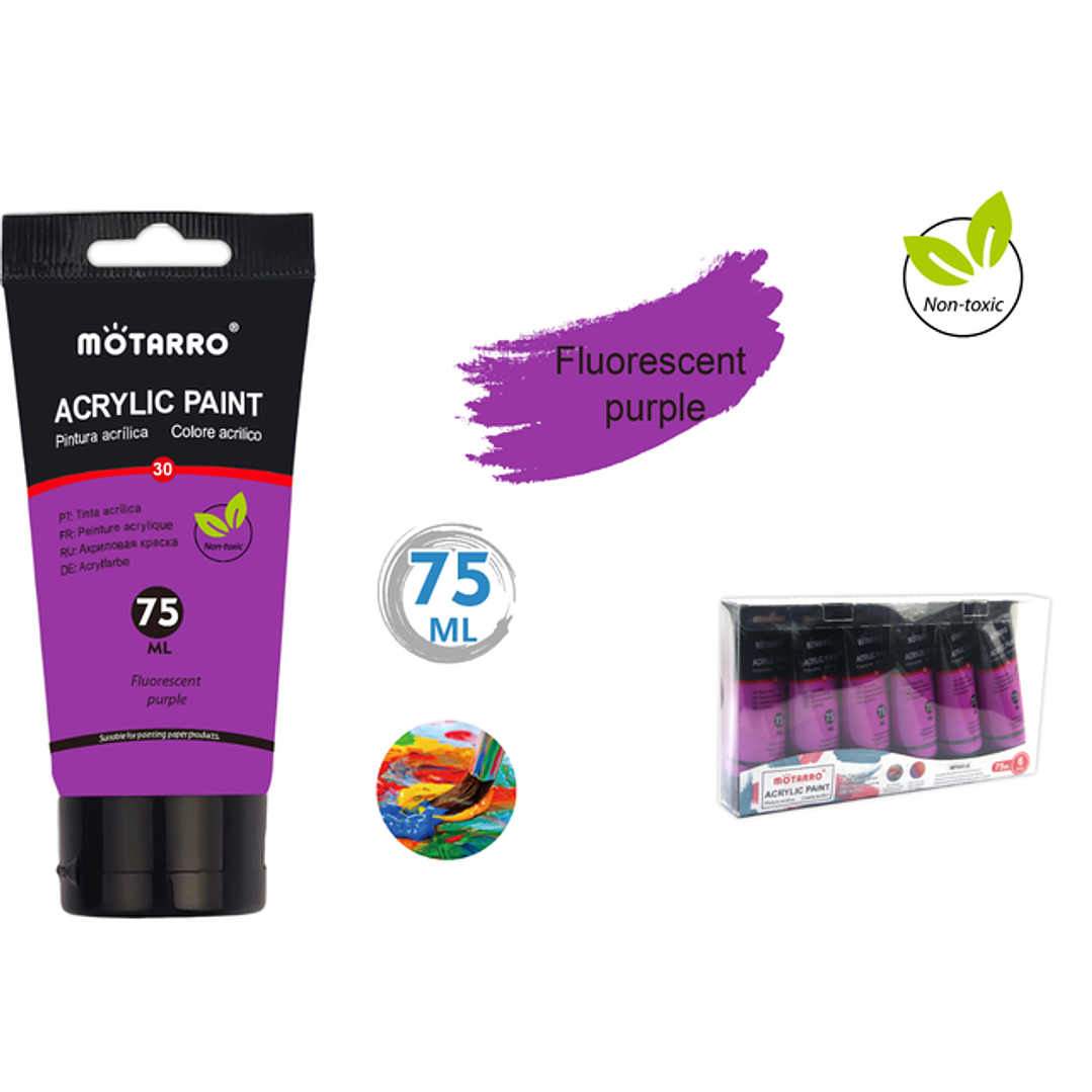 Pintura Morado Flourescente 75Ml 1
