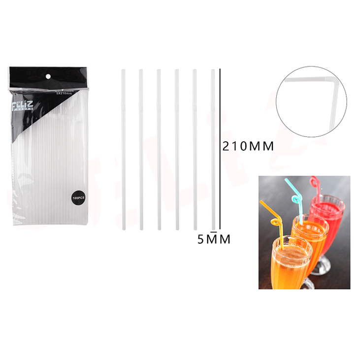 Bombillas transparente 5*210mm 100pcs 1