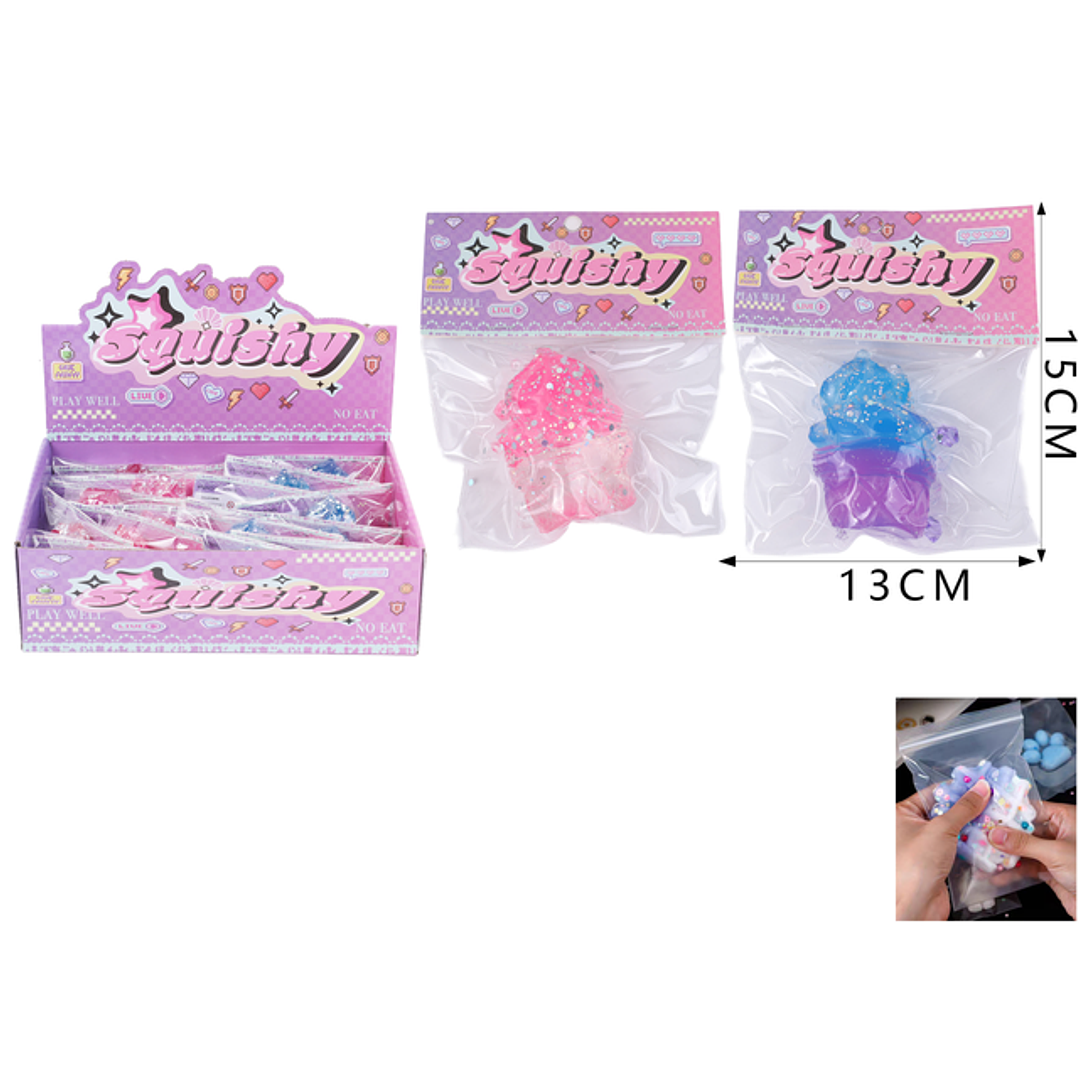 Juquete mochi antiestres helado transparente 1