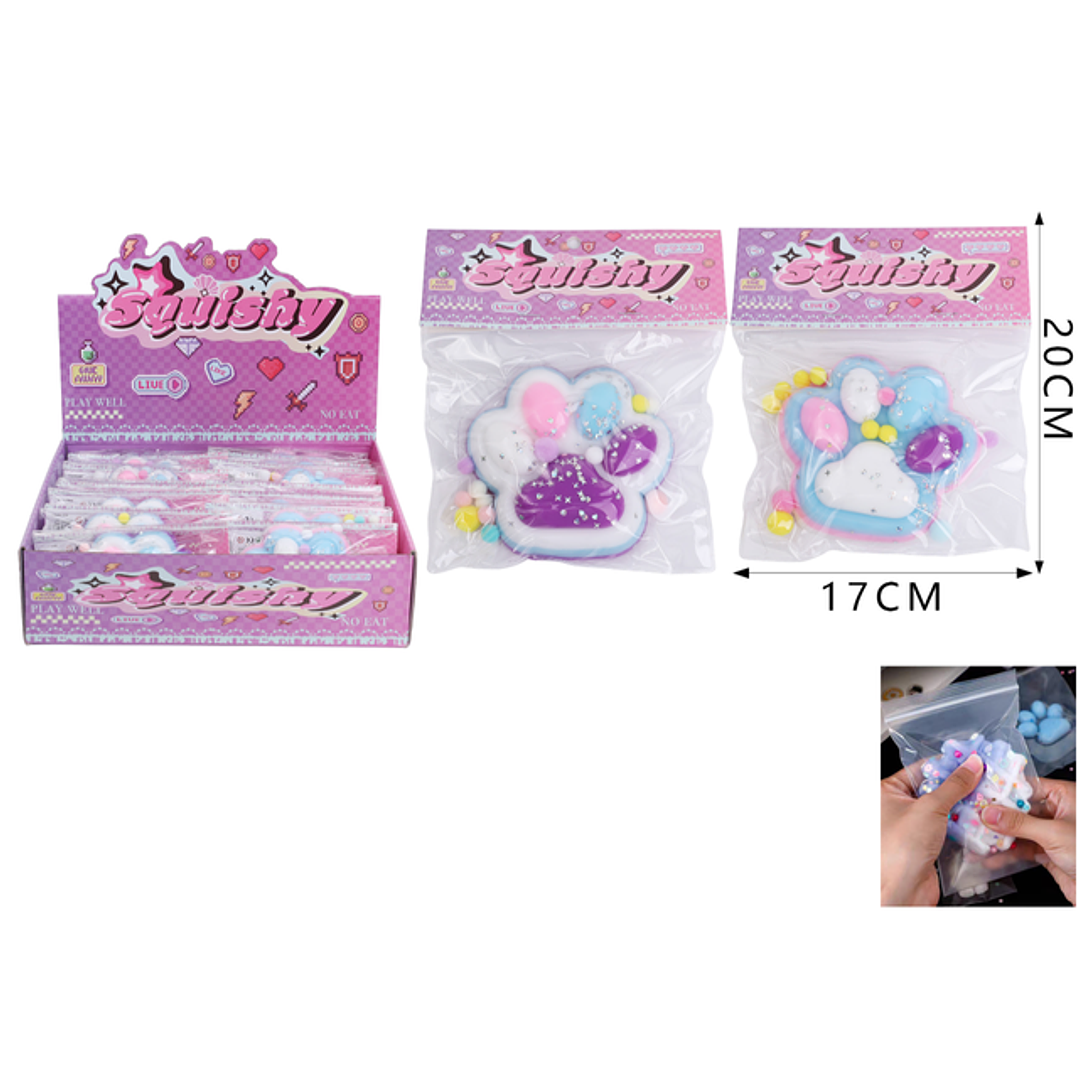 Juquete mochi antiestres patita de gato 1