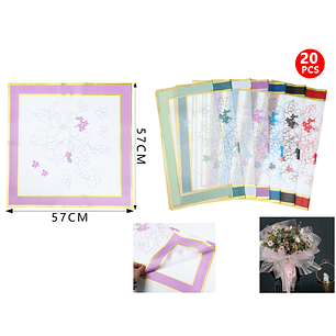 Papel coreano flores 20pcs