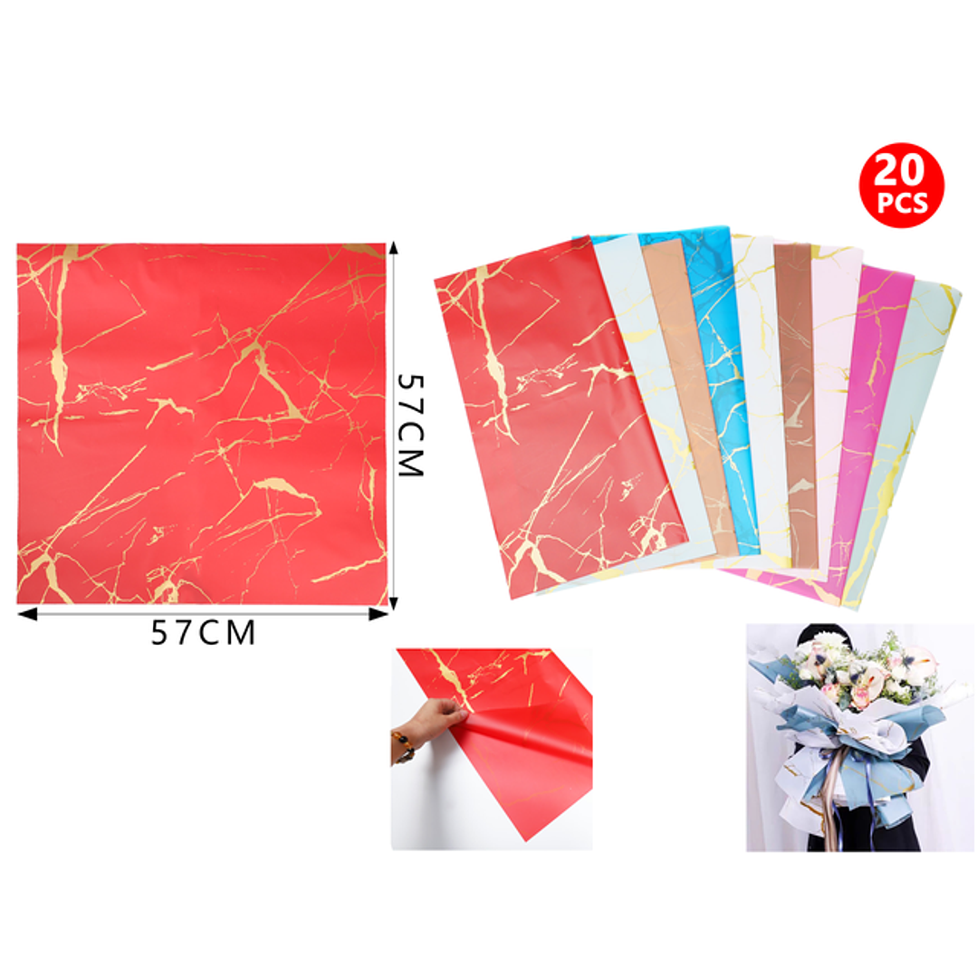 Papel coreano flores 20pcs 1