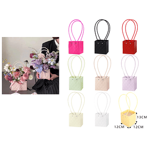 Bolsa pastel cuadricula diamante 12*12*13cm