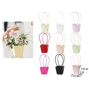 Bolsa pastel cuadricula diamante 13*13*10cm