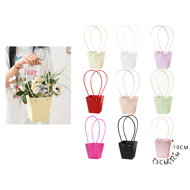 Bolsa pastel cuadricula diamante 13*13*10cm 1