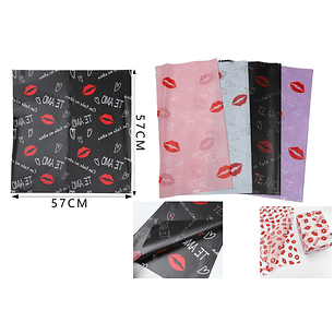 Papel coreano flores besos 20pcs