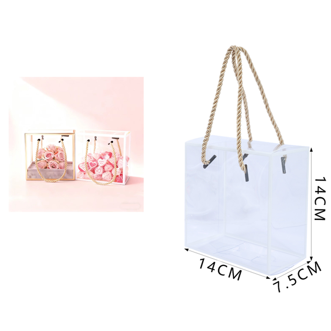 Bolsa de caja trasparente blanco 14*7.5*14cm 1