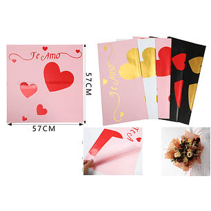 Papel coreano flores te amo 20pcs