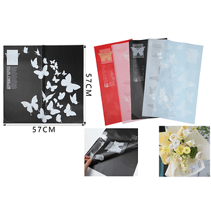 Papel coreano flores mariposa 20pcs