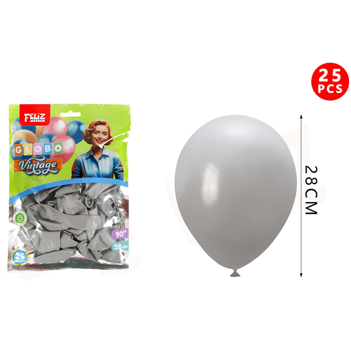 Globos vintage 10pul. 25pcs 1