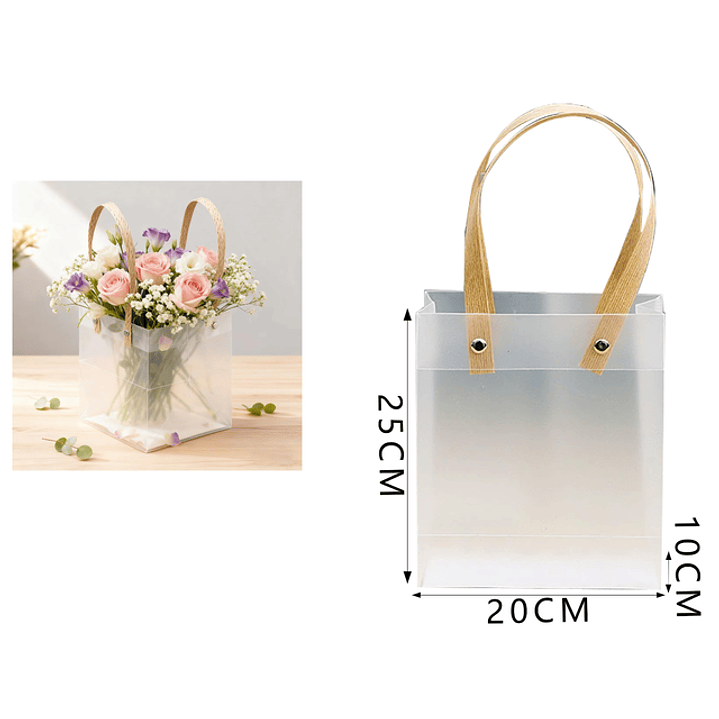 Bolsa trasparente mate 20*10*25cm 1