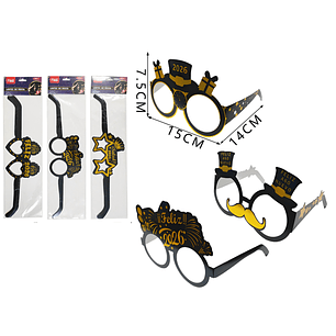 Lentes de carton letras 2026 6pcs