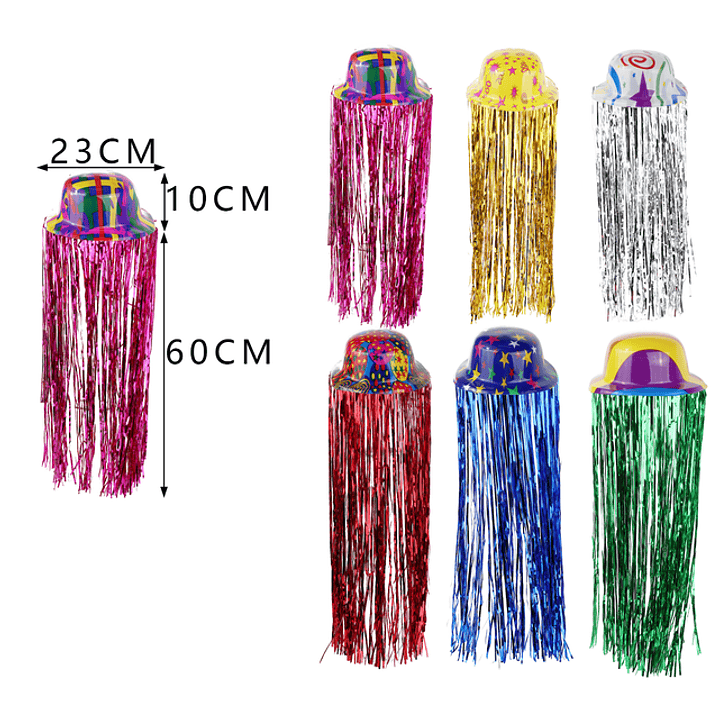 Gorro de fiesta con flecos 23*10*60cm 1