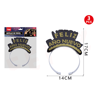 Cintillos feliz año nuevo 3pcs