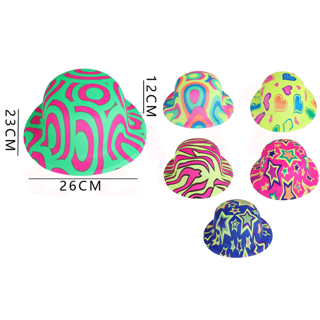 Gorro fluorescente de fiesta 26cm 1