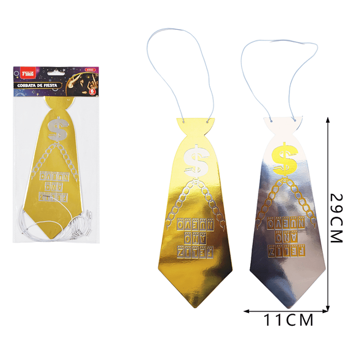 Cobata de carton año nuevo letras 6pcs 1