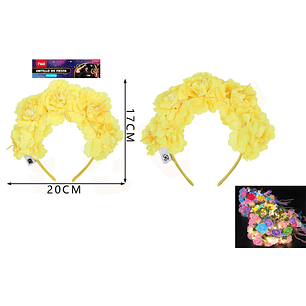 Cintillo flores amarillo c/luz