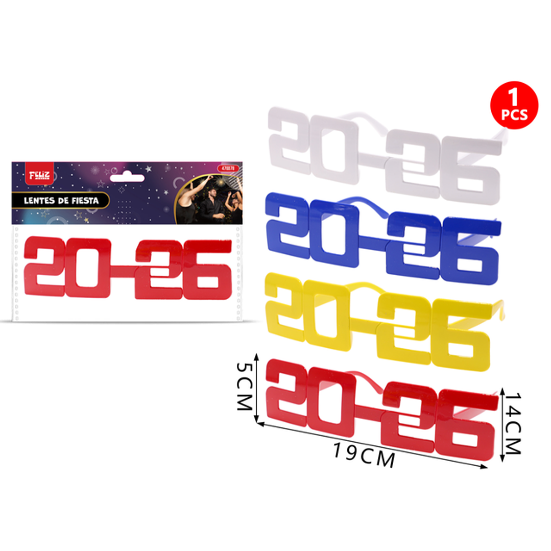 Lentes de año nuevo 2026 numeros 1