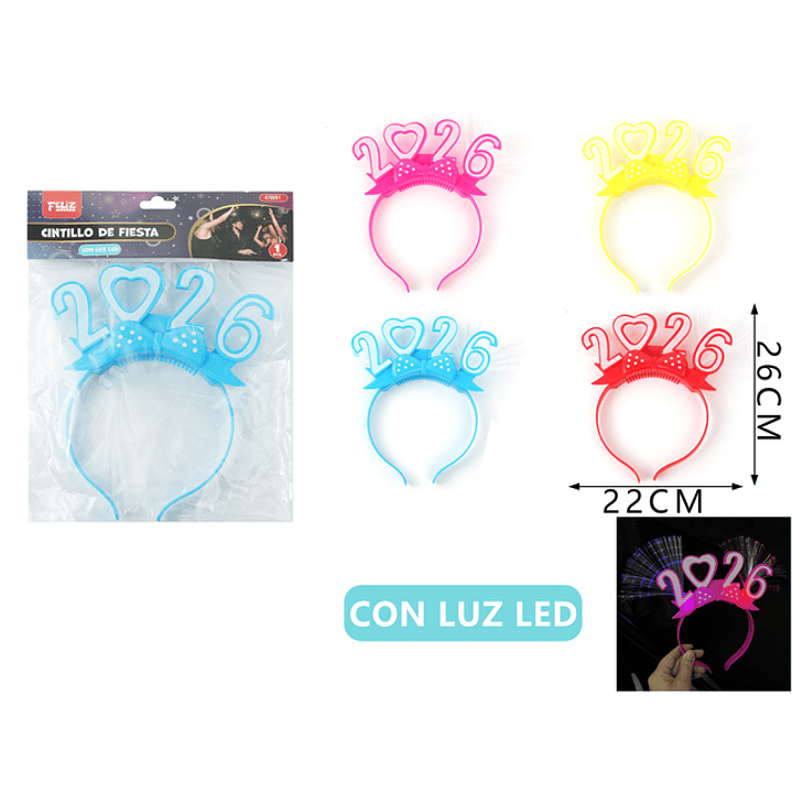 Cintillo año nuevo 2026 números luz 1