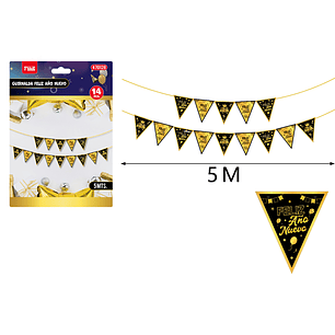 Guirnalda feliz año nuevo 5m 14pcs