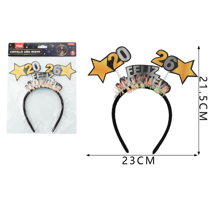 Cintillo año nuevo 2026 numeros 1