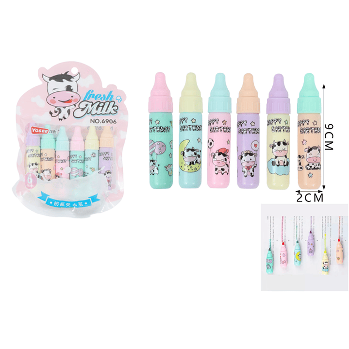 Plumones fluorescente 6pcs 1