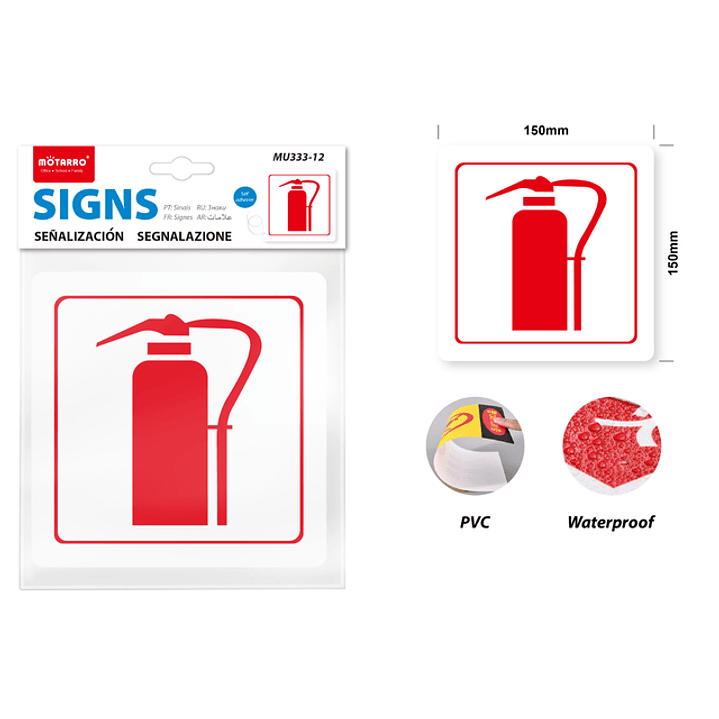 Señaletica pvc extintor 15x15cm 1
