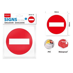 Señaletica pvc prohibido ingresar 15*15cm