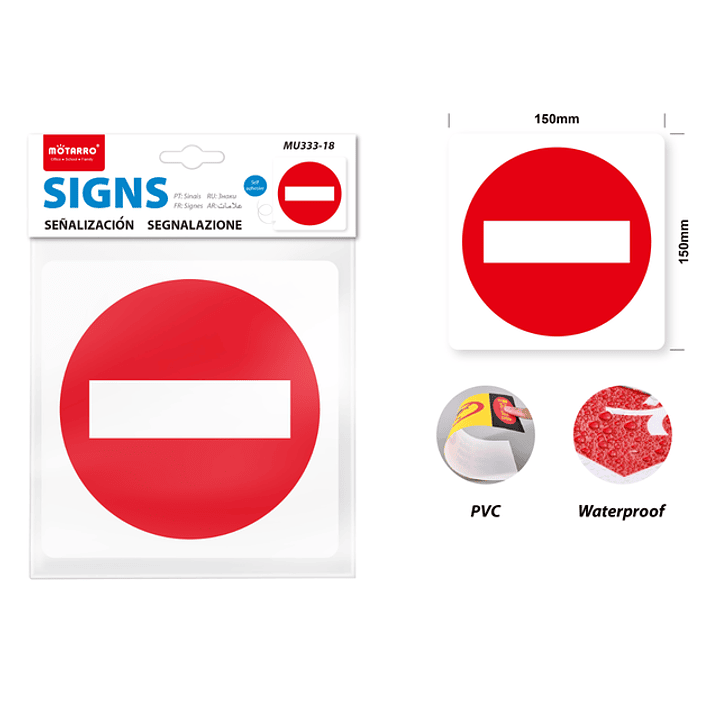 Señaletica pvc prohibido ingresar 15*15cm 1