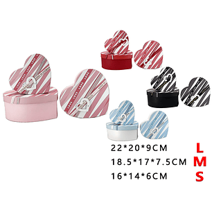 Pack de cajas de regalos corazon love 3pcs (color al azar)