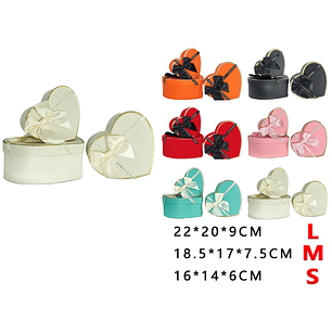 Pack de cajas de regalos corazon love 3pcs (color al azar)