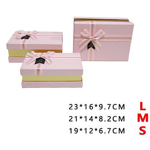 Pack de cajas de regalos rosado 3pcs
