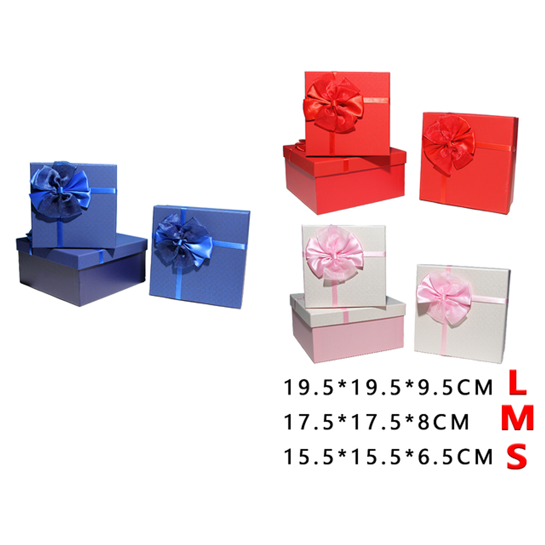 Pack de cajas de regalos 3pcs (color al azar) 1