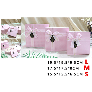 Pack de cajas de regalos rosado 3pcs