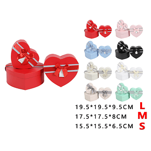 Pack de cajas de regalos corazon 3pcs (color al azar)