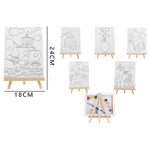 Set de pintura de lienzo 24*18cm 6pcs