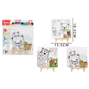Set de pintura de lienzo 18.5*15.5cm 5pcs