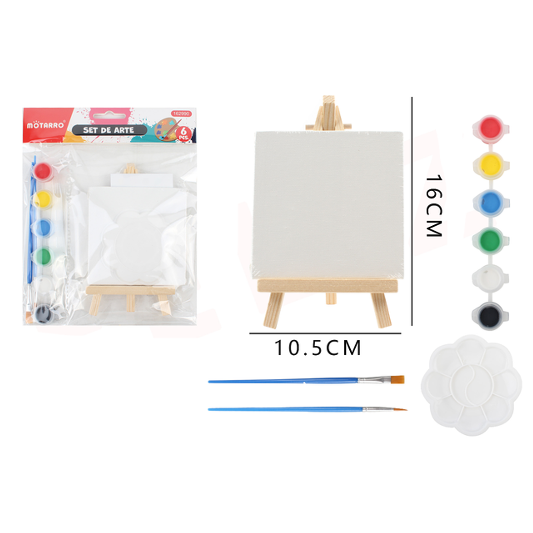 Set de pintura de lienzo 16*10.5cm 6pcs 1