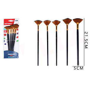Set de pinceles abanico 5pcs