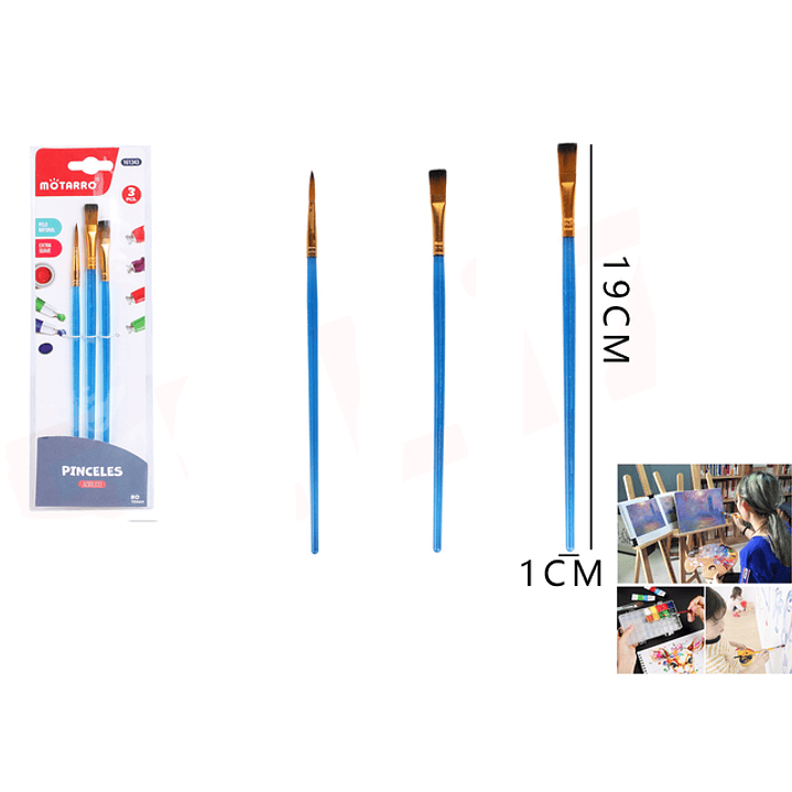 Set de pinceles 3pcs 1