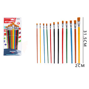 Set de pinceles plano 12pcs
