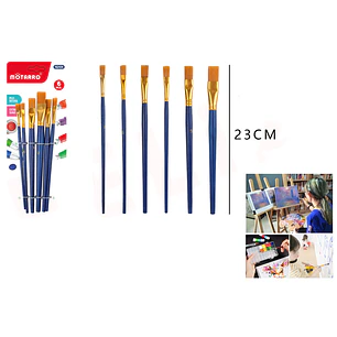 Set de pinceles plano 6 Unidades